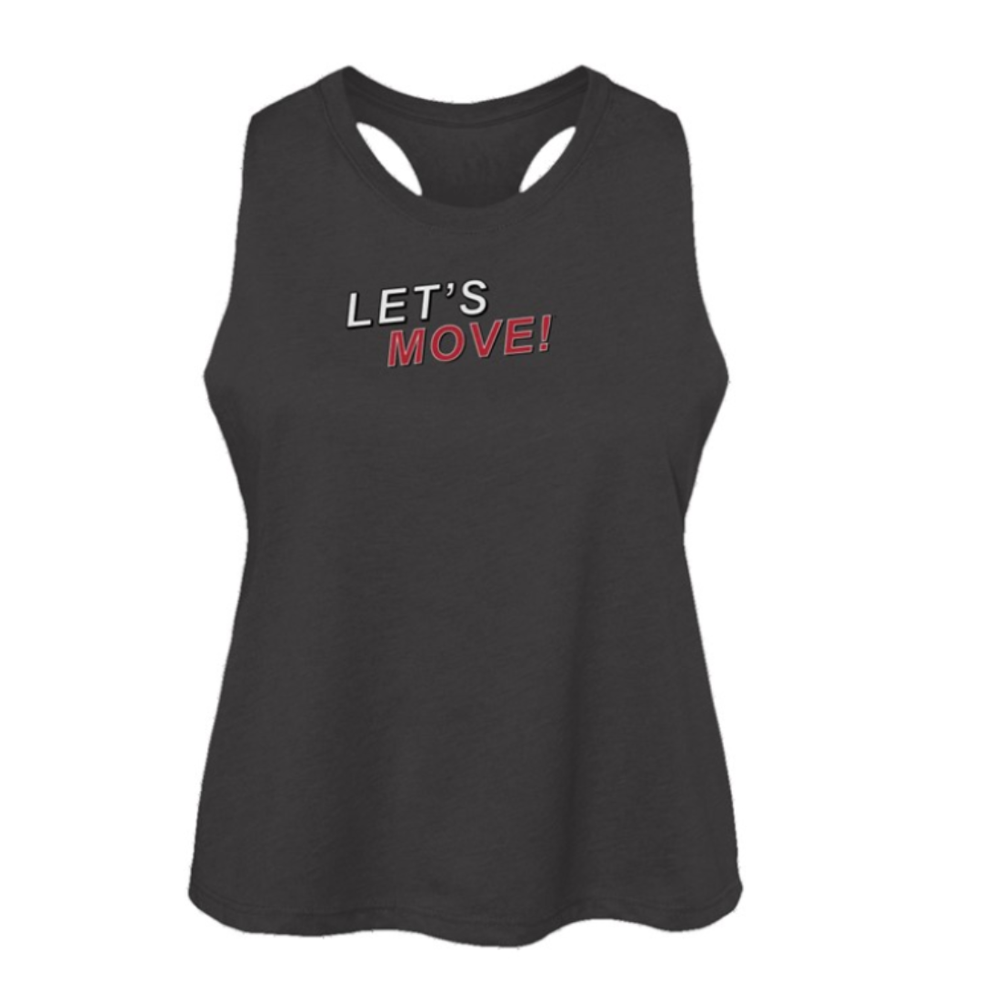 MOSSA Women's Let's Move Racerback Cropped Tank