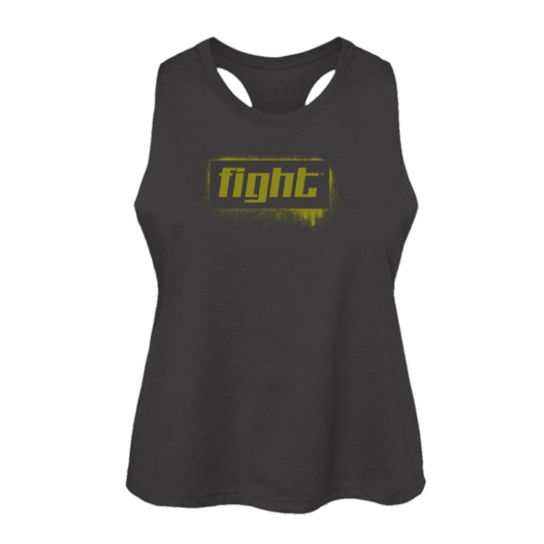 Grafitti Fight Women's Racerback Cropped Tank