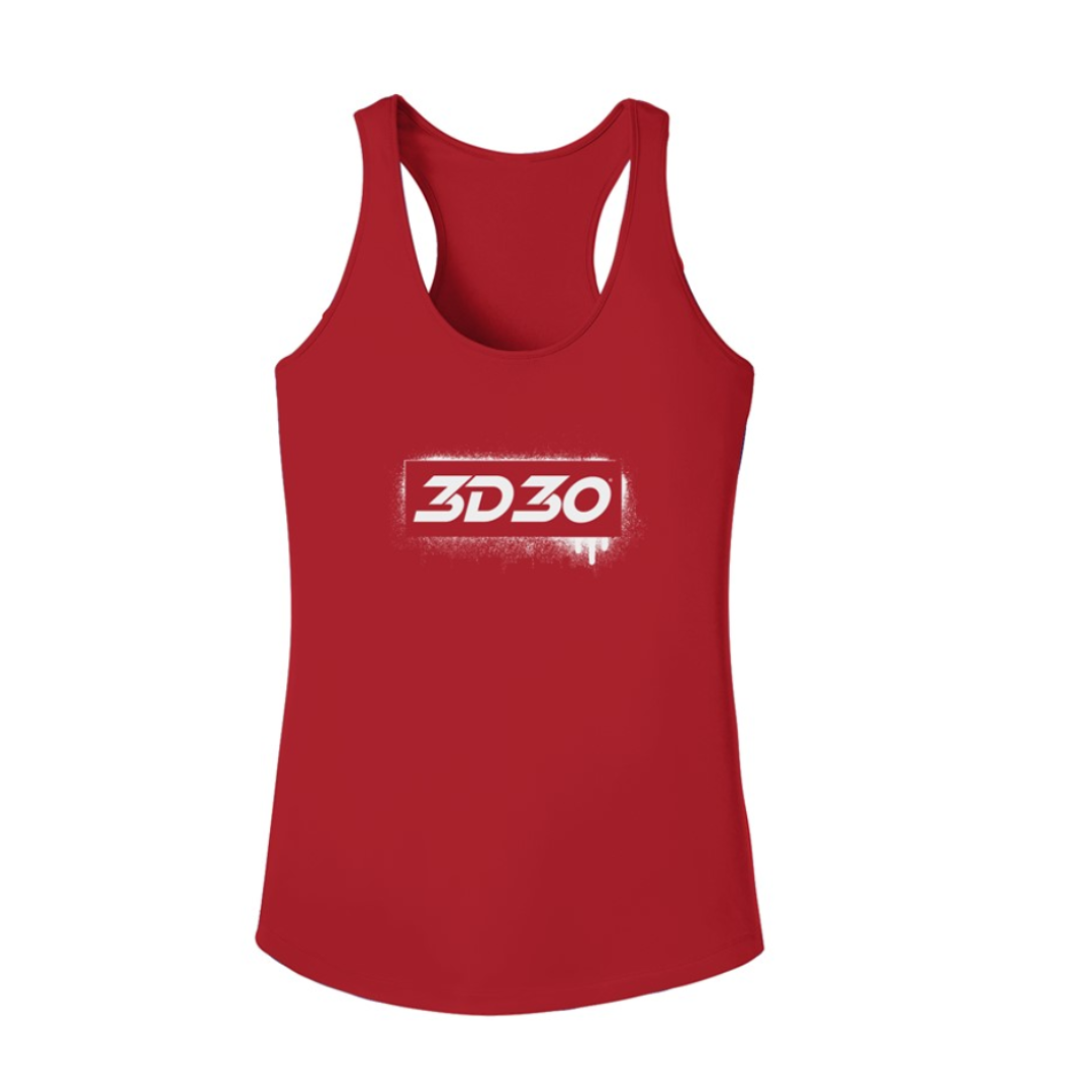 3D30 Graffiti Logo Womens Competitor Tank