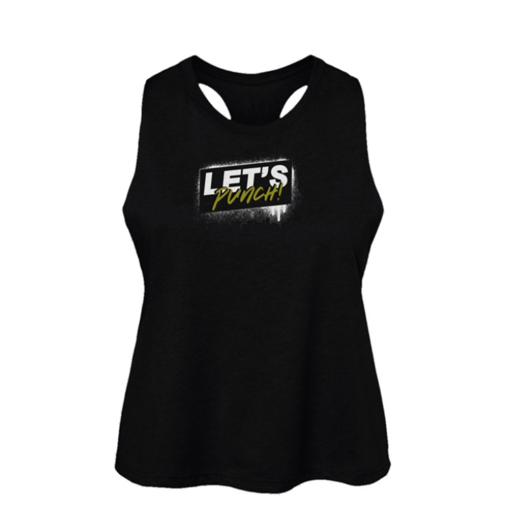 Let's Punch Group Fight Women's Racerback Cropped Tank