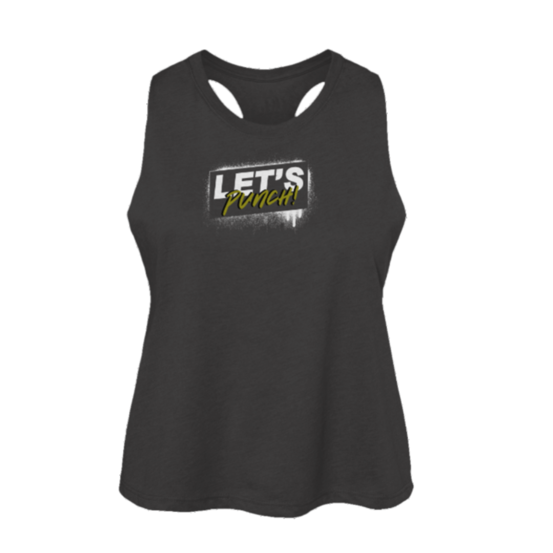 Let's Punch Group Fight Women's Racerback Cropped Tank