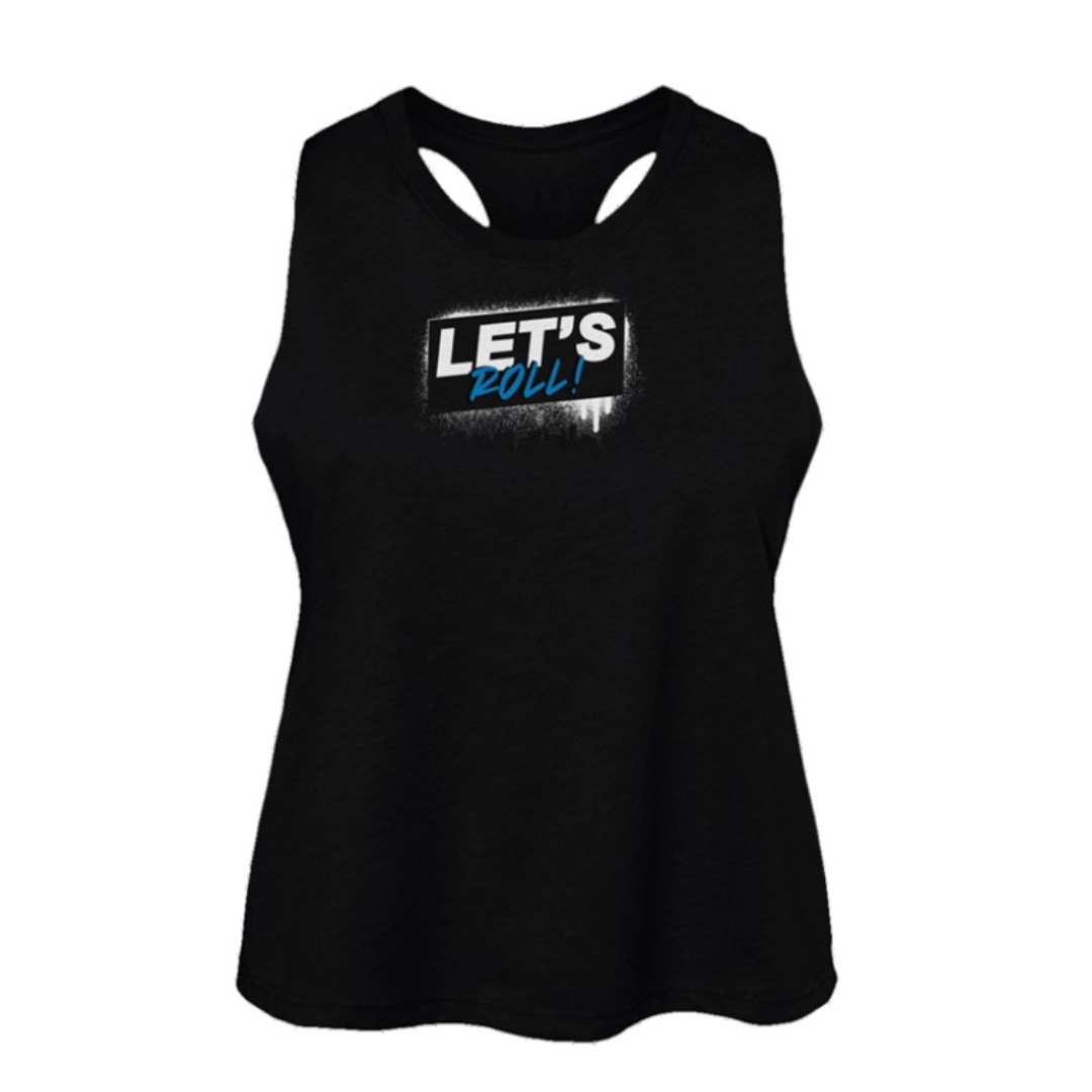 Let's Roll Group Ride Women's Racerback Cropped Tank