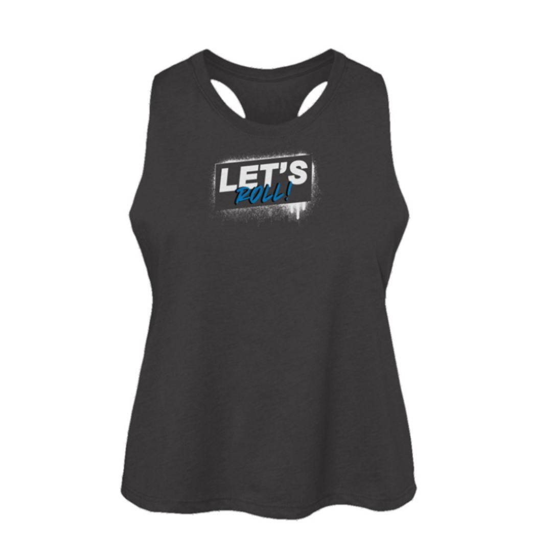 Let's Roll Group Ride Women's Racerback Cropped Tank