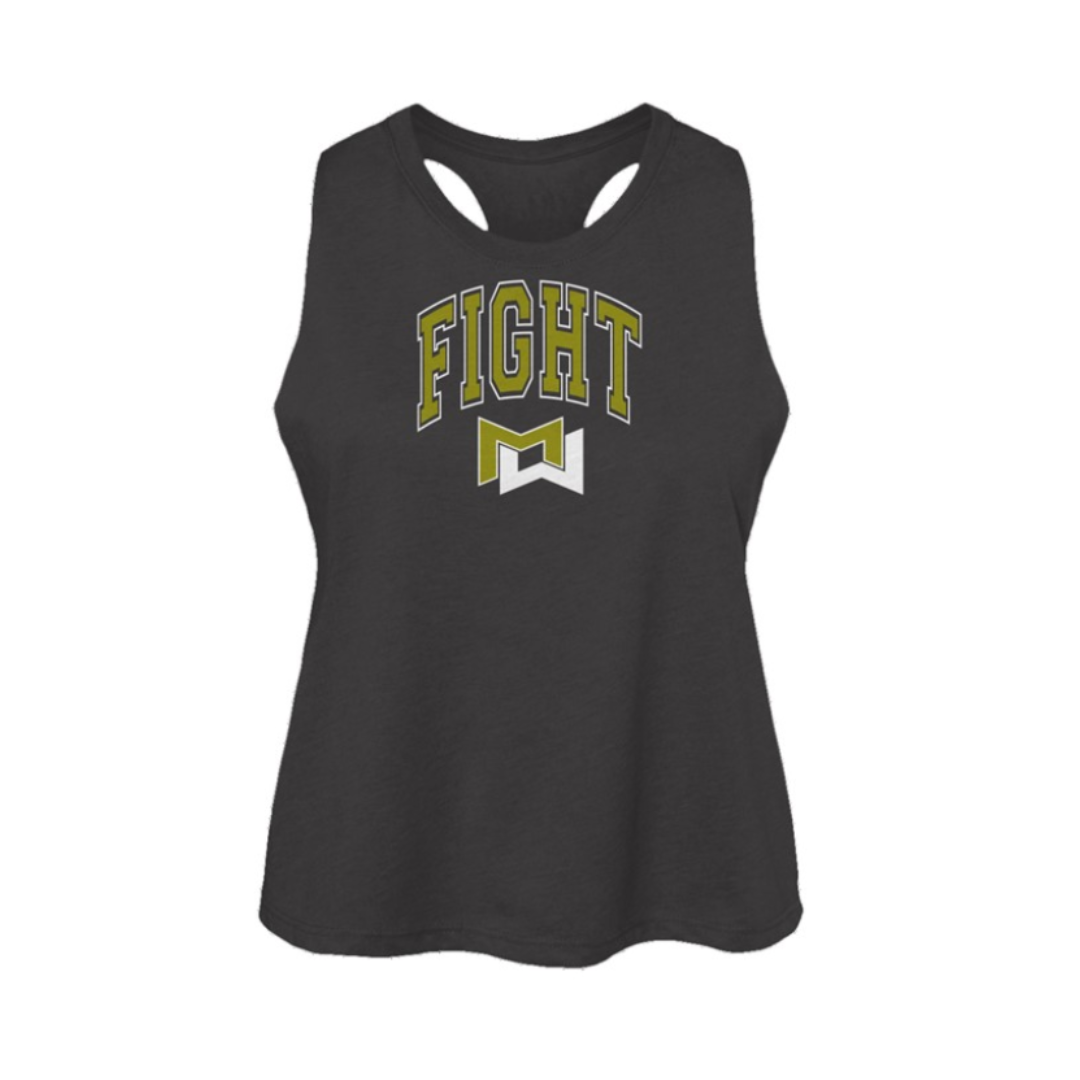 Group Fight Collegiate Women's Racerback Cropped Tank