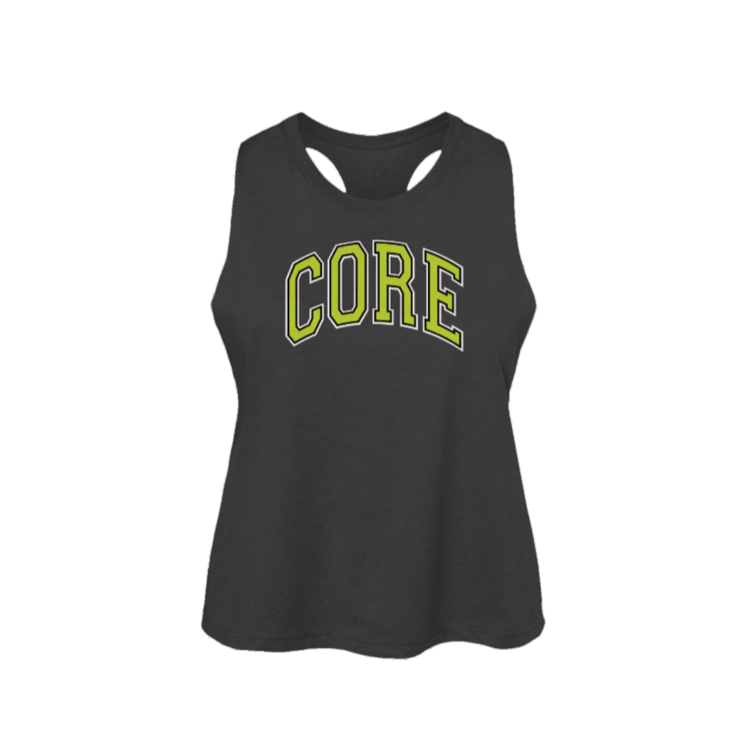 Core Women's Collegiate Racerback Cropped Tank