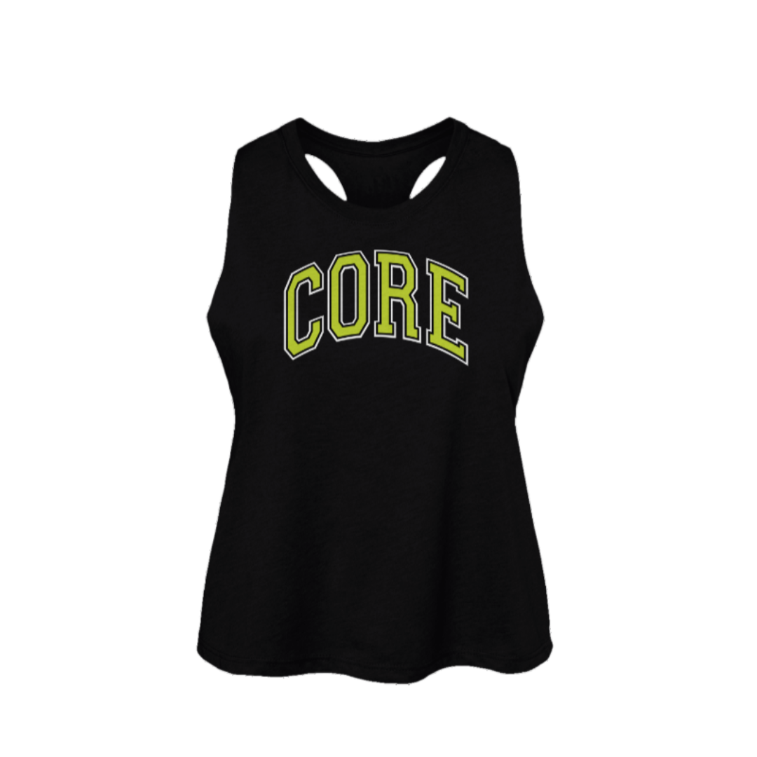 Core Women's Collegiate Racerback Cropped Tank