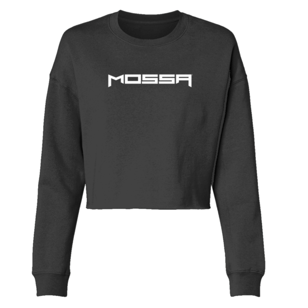 MOSSA Logo Womens Cropped Crewneck Sweatshirt