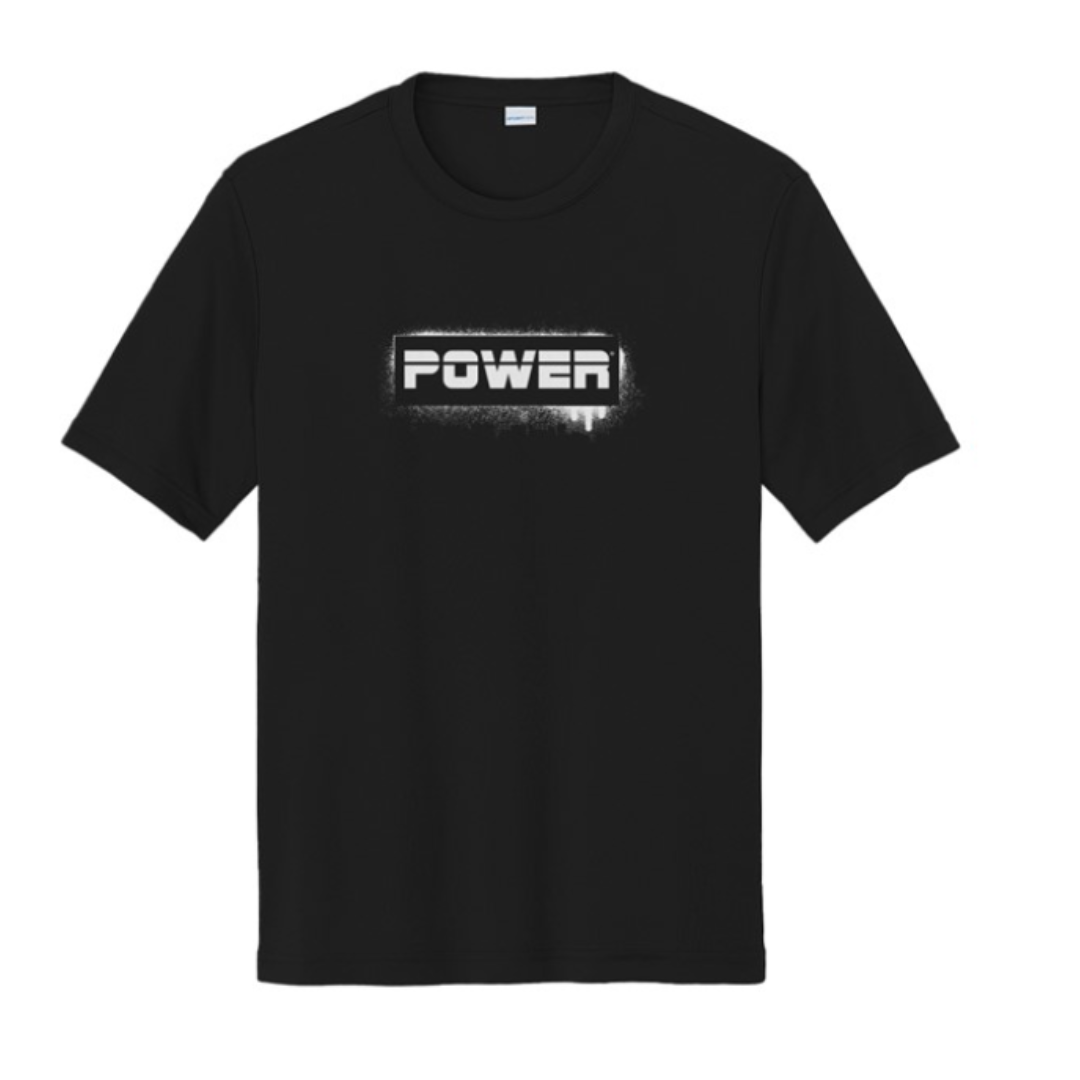 Graffiti Power Mens Performance Shirt- Black