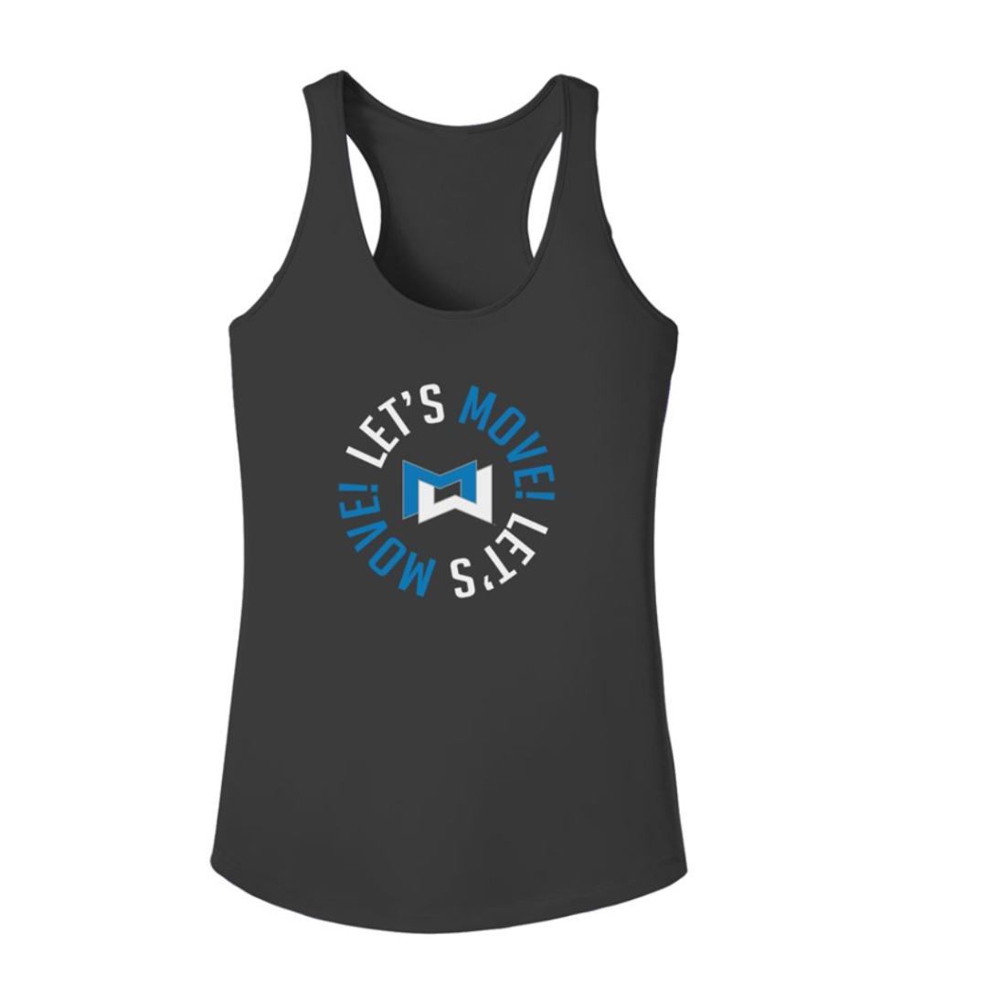 Group Ride Let's Move Circle Logo Womens Competitor Tank
