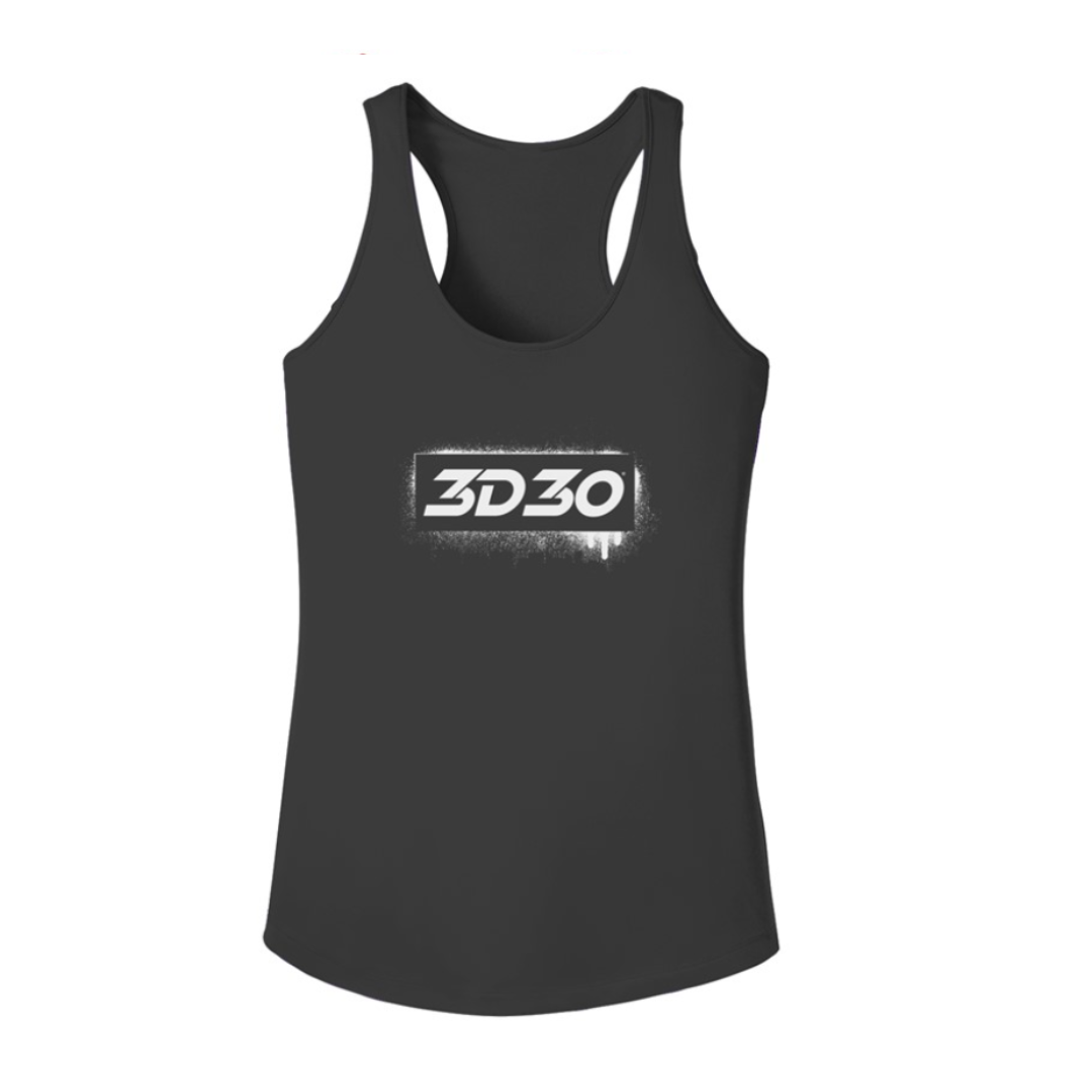 3D30 Graffiti Logo Womens Competitor Tank