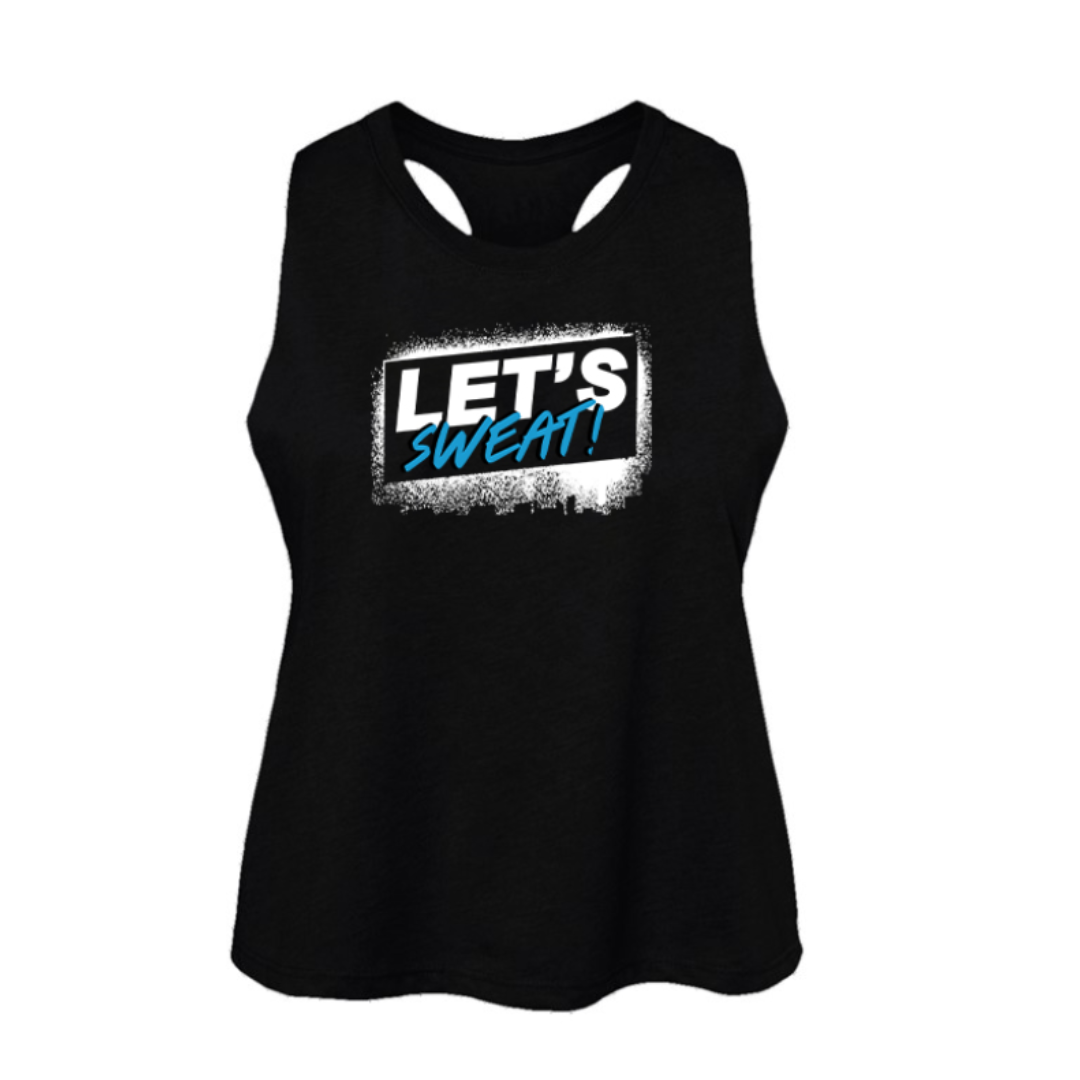 Let's Sweat Group Active Women's Racerback Cropped Tank