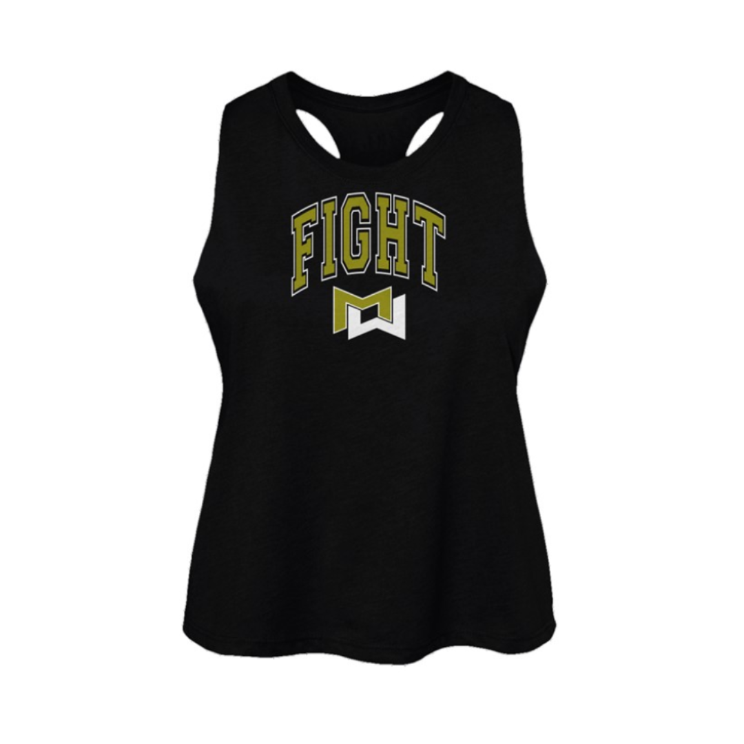 Group Fight Collegiate Women's Racerback Cropped Tank