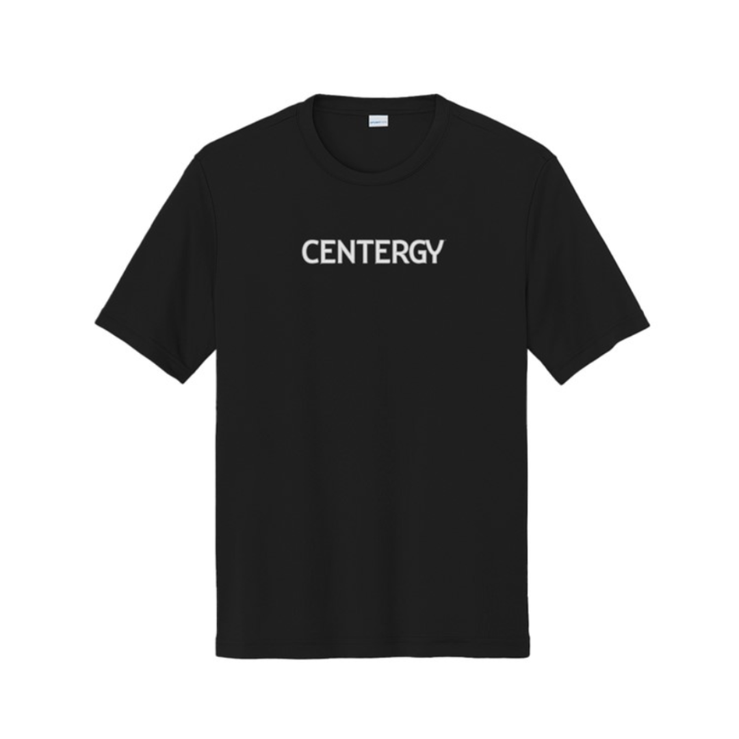 Centergy White Logo Mens Performance Shirt