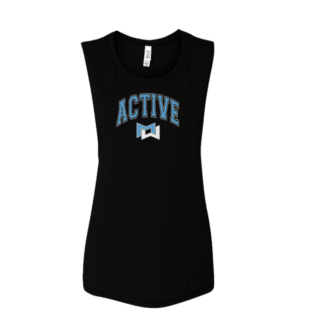 Group Active Collegiate Womens Flowy Scoop Muscle Tank