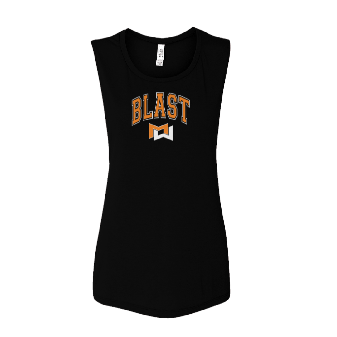 Group Blast Collegiate Flowy Scoop Muscle Tank