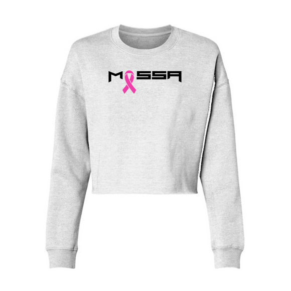 MOSSA Womens Cropped Crewneck Sweatshirt