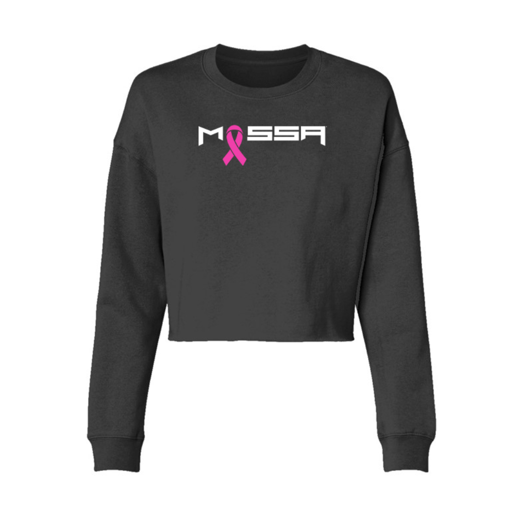 MOSSA Womens Cropped Crewneck Sweashirt