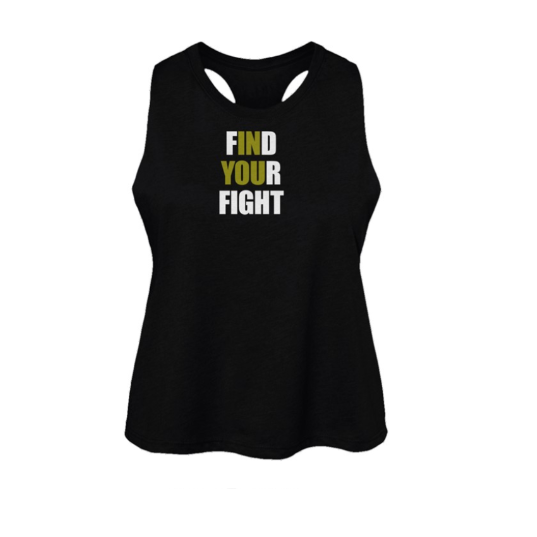 Find Your Fight Womens Racerback Cropped Tank