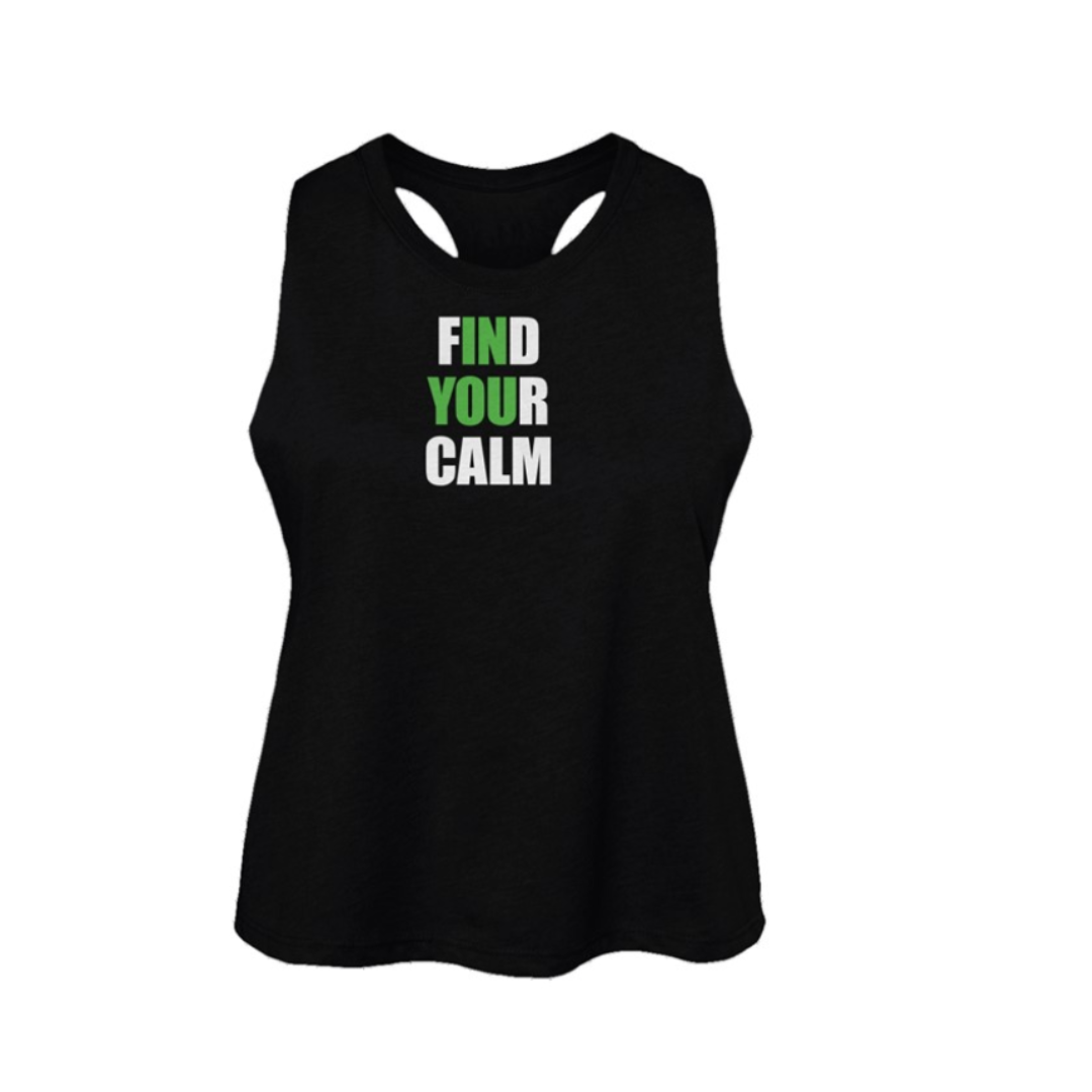 Find Your Calm Group Centergy Womens Racerback Cropped Tank