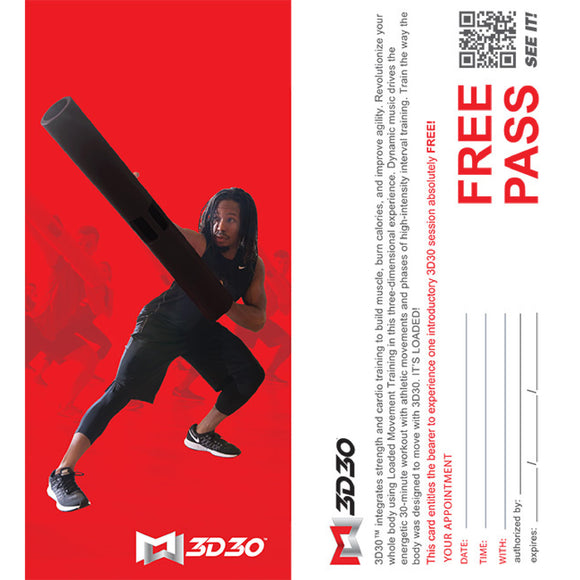 3D30 Free Pass Cards