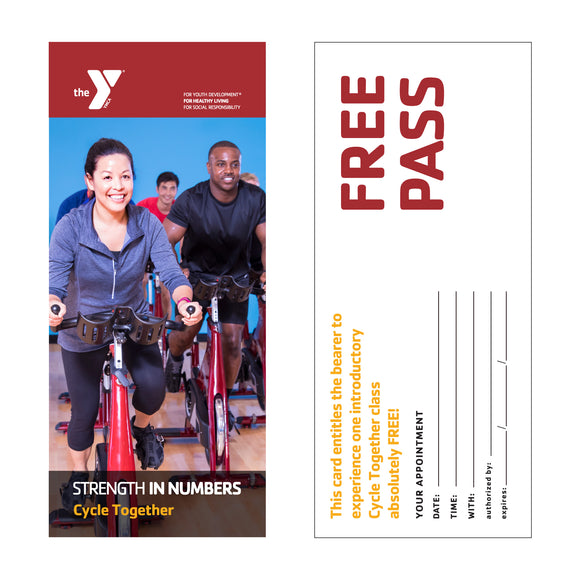 Y Cycle Together STRENGTH IN NUMBERS Free Pass Cards
