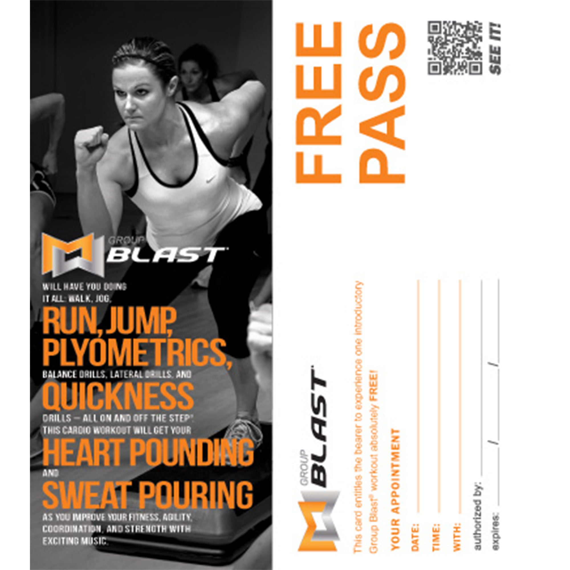 Group Blast Free Pass Cards