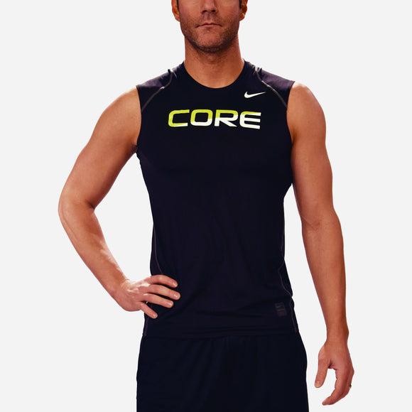 New Men's Nike Pro Combat Black Dri-Fit Sleeveless Football Compression  Shirt M