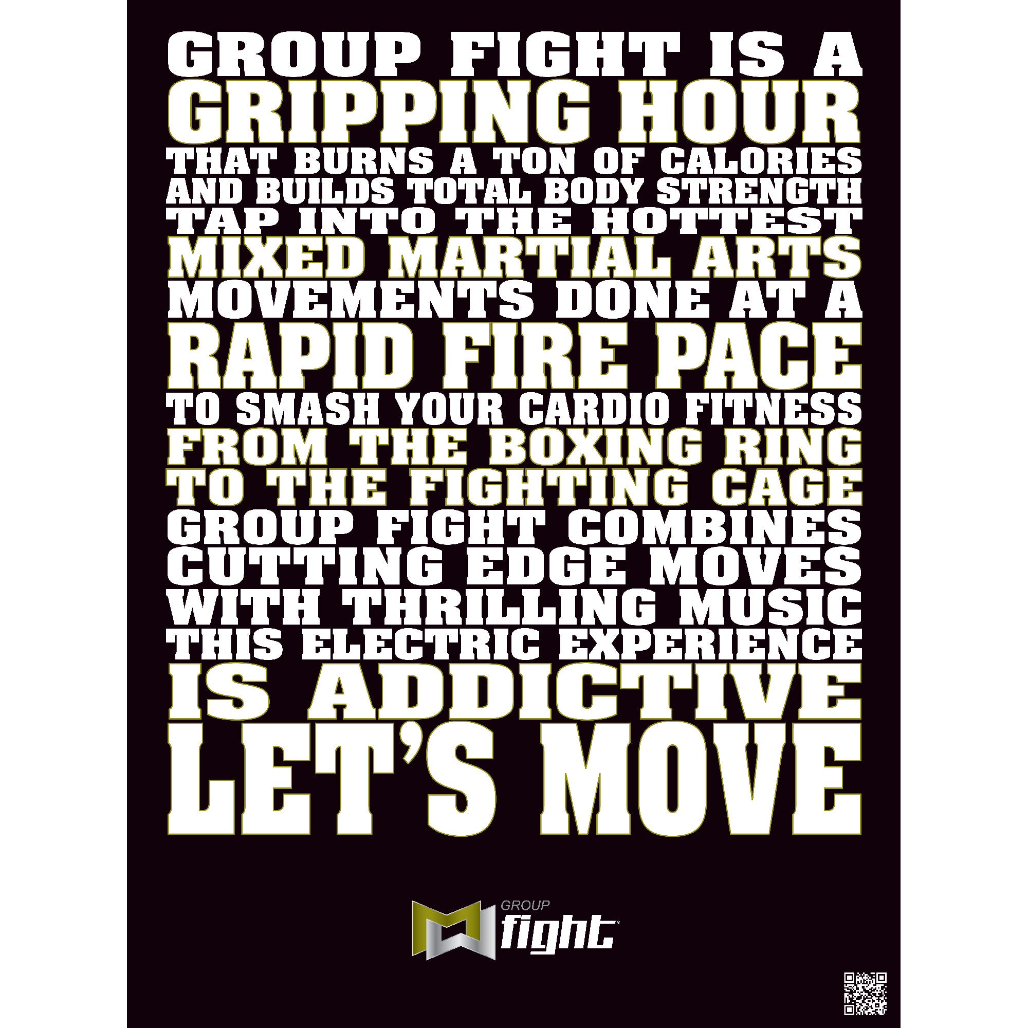 Group Fight JAN18 Let's Move Statement Poster