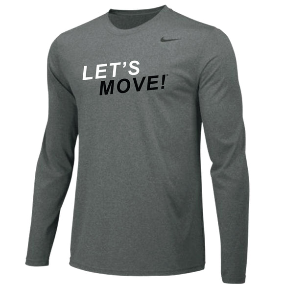 MOSSA Men's LET'S MOVE! STKWB Nike Team Longsleeve Legend Crew