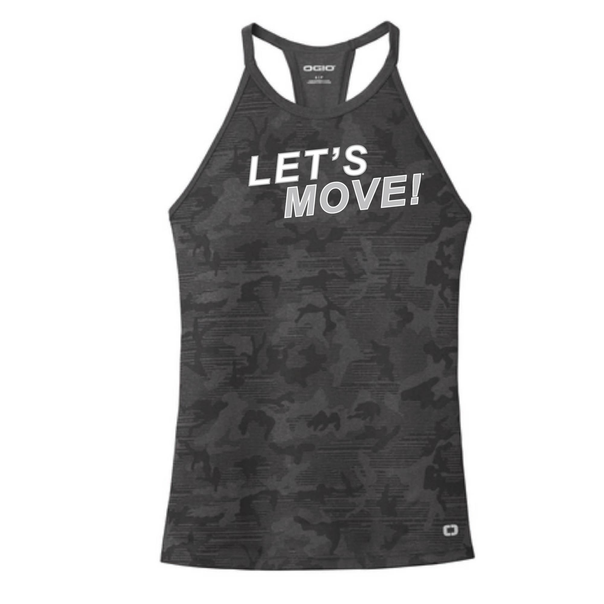 MOSSA Women's LET'S MOVE! STK Camo Ogio Endurance Pulse Phantom Tank