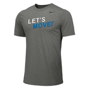 MOSSA Men's LET'S MOVE! STKR Nike Team Short Sleeve Legend Crew