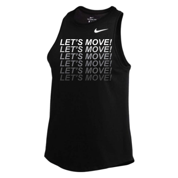 MOSSA Women's LET'S MOVE Gradient Nike Dry High Neck Tank