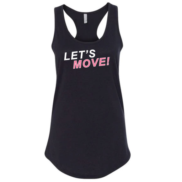 MOSSA Women's LET'S MOVE! Pink STKWP Next Level Tank