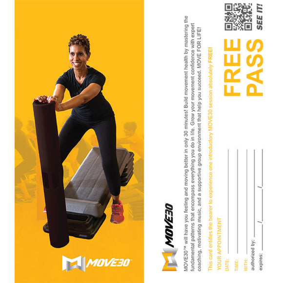 MOVE30 Free Pass Cards
