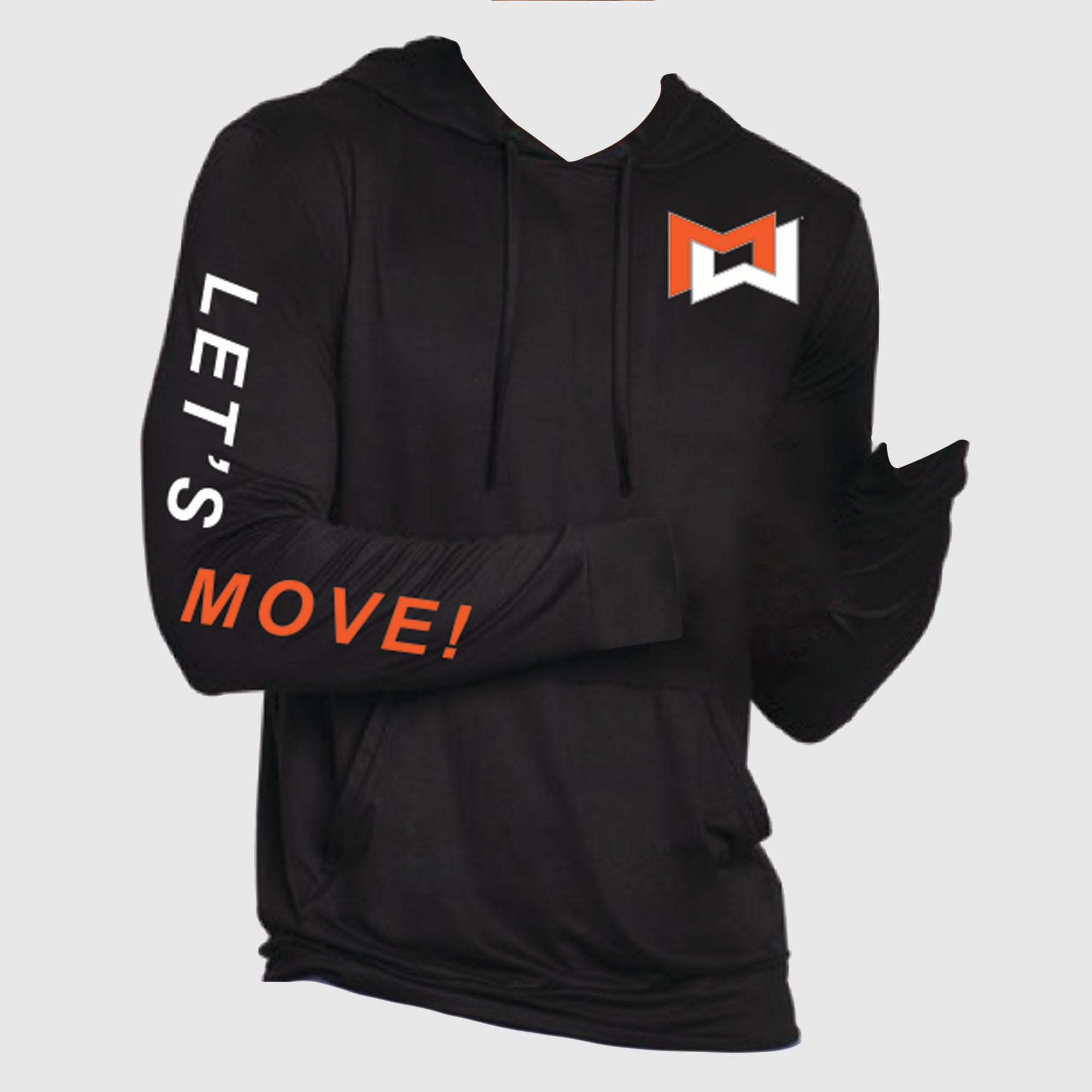 MOSSA Men's LET'S MOVE! Icon Cool Long Sleeve Hooded Pullover