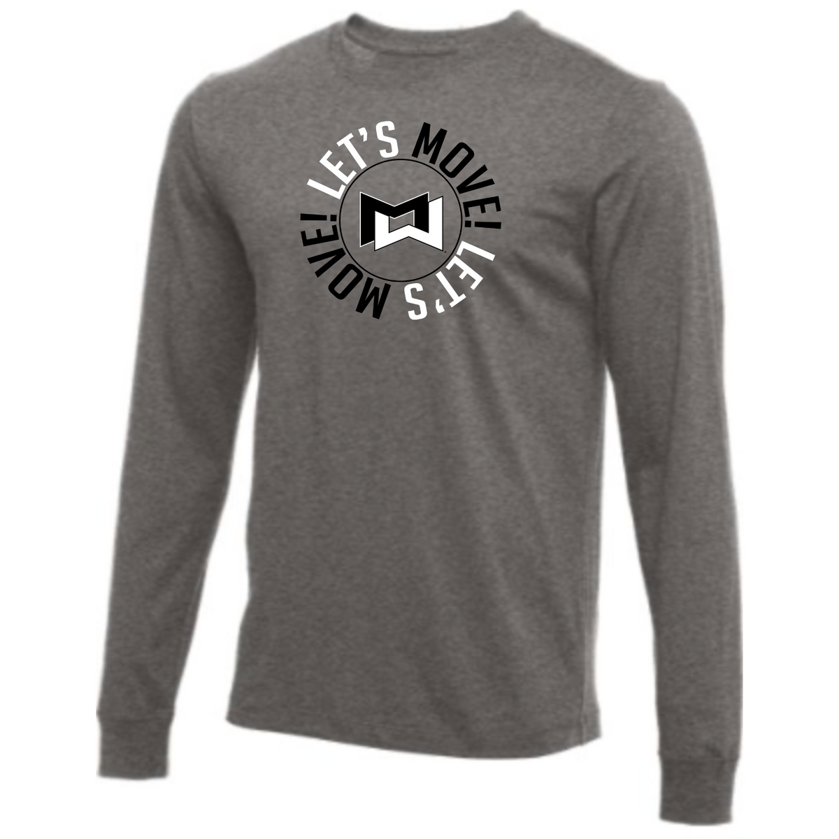 MOSSA LET'S MOVE Circle Logo Nike Cotton Long-Sleeve T-Shirt