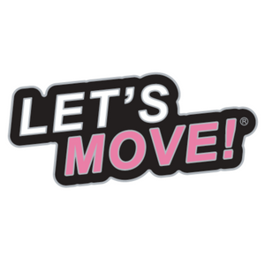 Pink LET'S MOVE Sticker
