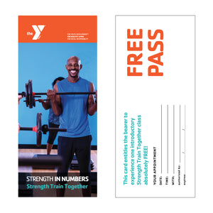 Y Strength Train Together STRENGTH IN NUMBERS Free Pass Cards
