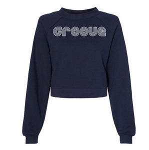 MOSSA Group Groove Women's GROOVE Bella + Canvas Cropped Raglan Pullover Fleece